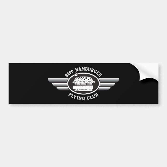 100 Dollar Hamburger - Flying Club Bumper Sticker (Front)