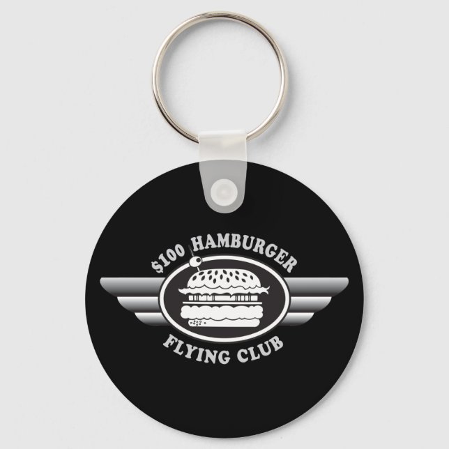 100 Dollar Hamburger - Flying Club Key Ring (Front)