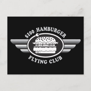 100 Dollar Hamburger - Flying Club Postcard