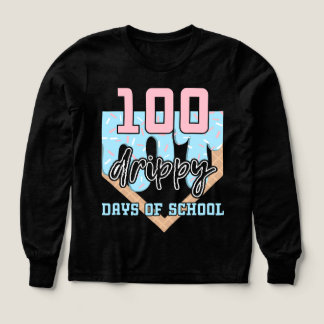 100 Drippy Days of School Baseball Donut T-Shirt