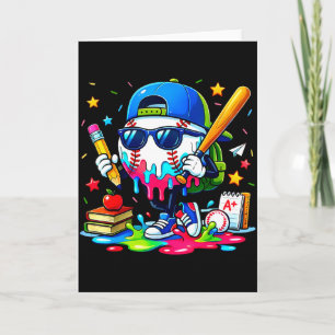 100 Drippy Days Of School Baseball Ice Cream Boys Card