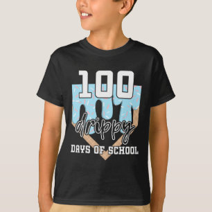 100 Drippy Days Of School Bysebyll Ice Cream 100th T-Shirt
