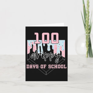 100 Drippy Days Of School Sell Ice Cream 100th Day Card