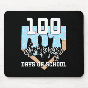 100 Drippy Days Of School Sell Ice Cream 100th Day Mouse Pad