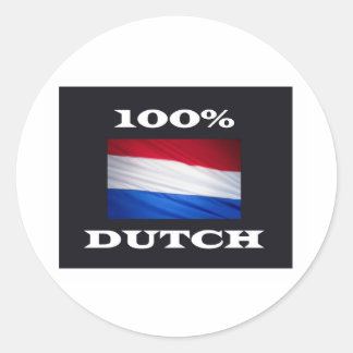 100% dUTCH Classic Round Sticker