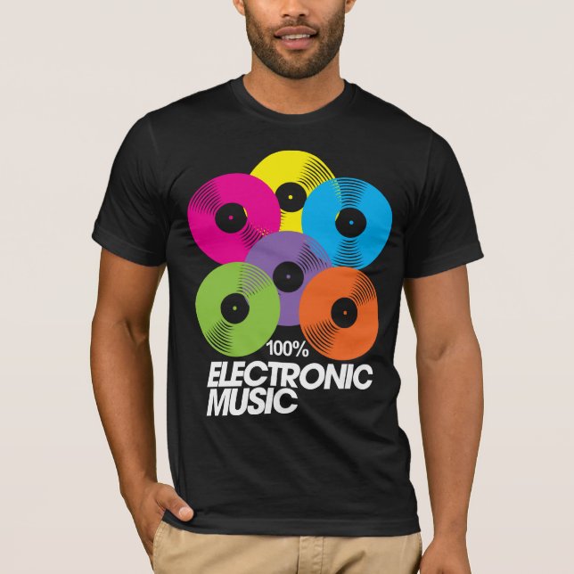 100% Electronic Music (dark) T-Shirt (Front)