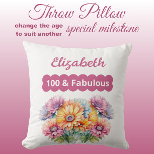 100 & fabulous name gerbera flowers pink cushion
