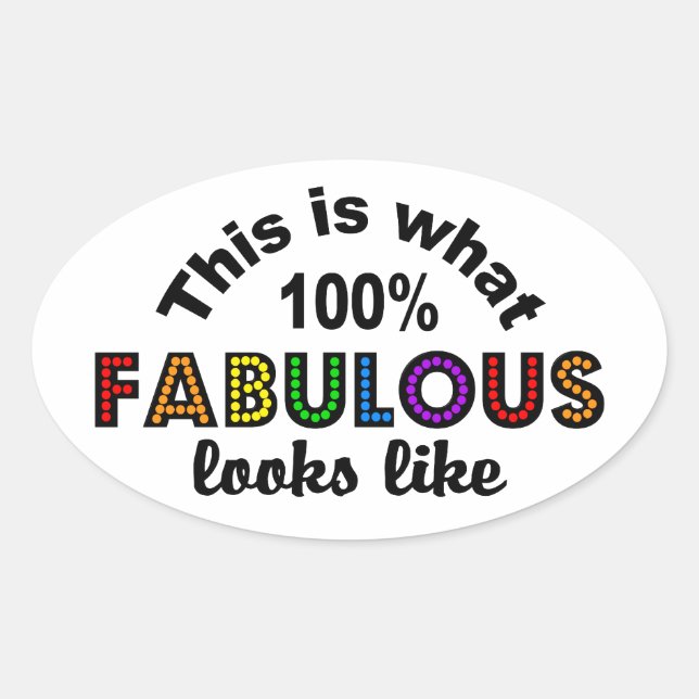 100% FABULOUS stickers (Front)