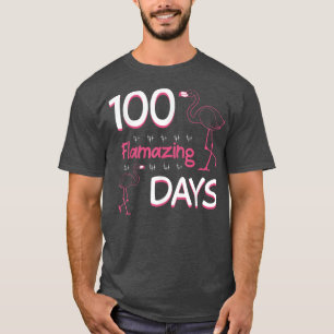 100 Flamazing Days Flamingo Girl Student Teacher S T-Shirt