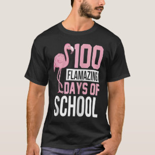 100 Flamazing Days of School Flamingo 100th Day Te T-Shirt