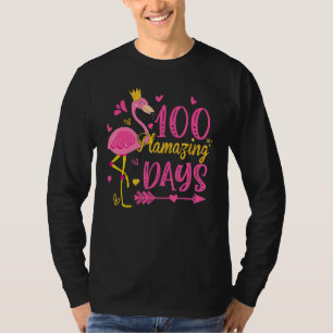 100 Flamazing Days Of School Flamingo 100th Day Te T-Shirt