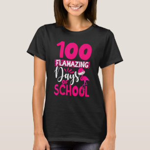 100 Flamazing Days Of School Flamingo Kids Teacher T-Shirt