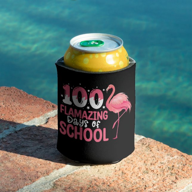 100 Flamazing Days of School Flamingo Teacher Can Cooler (In Situ Pool)