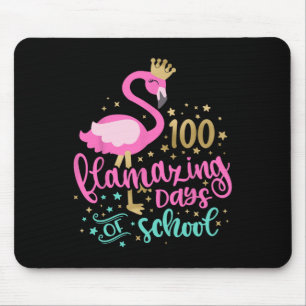 100 Flamazing Days Of School Flamingo Teacher Girl Mouse Pad