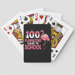 100 Flamazing Days of School Flamingo Teacher Playing Cards