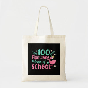 100 Flamazing Days Of School Funny Flamingo Tote Bag
