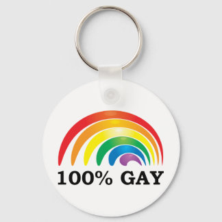 100% Gay Key Ring