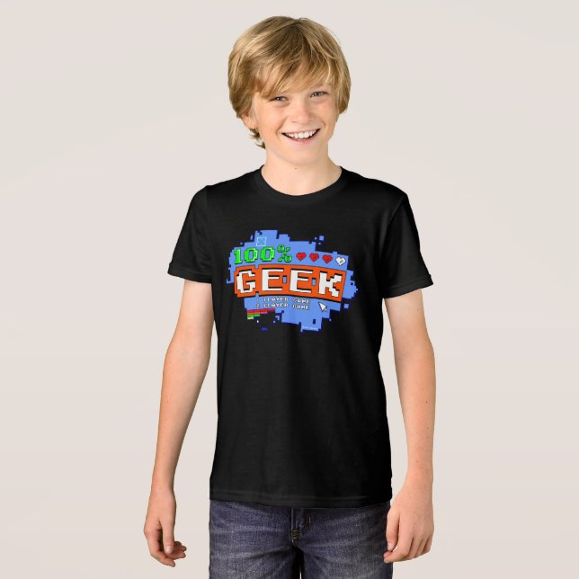 100% Geek Tri-Blend Shirt (Front Full)