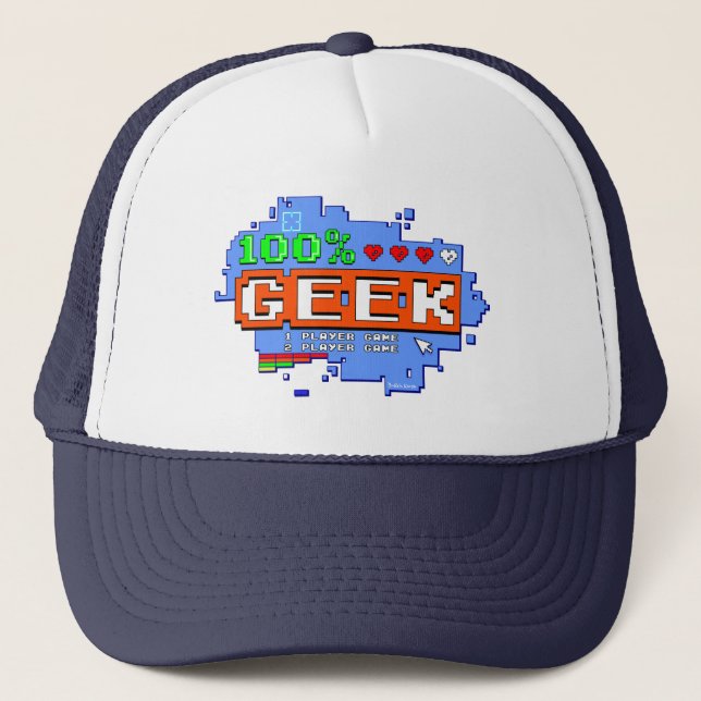 100% Geek Trucker Hat (Front)