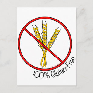 100% Gluten Free Postcard