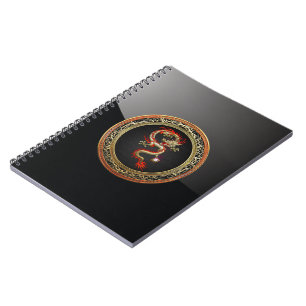 [100] Golden Chinese Dragon Fucanglong Notebook