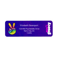 100% Groovy Rainbow Hand Peace Sign
