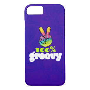 100% Groovy Rainbow Hand Peace Sign Case-Mate iPhone Case