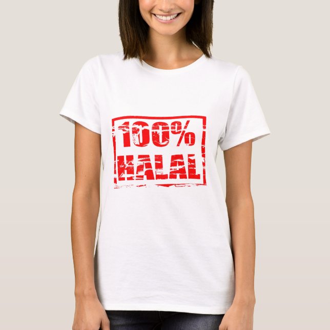 100% halal T-Shirt (Front)