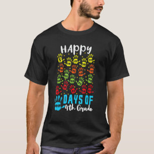 100 Hand Kid 4th Grade Happy 100th Days 100 Days O T-Shirt