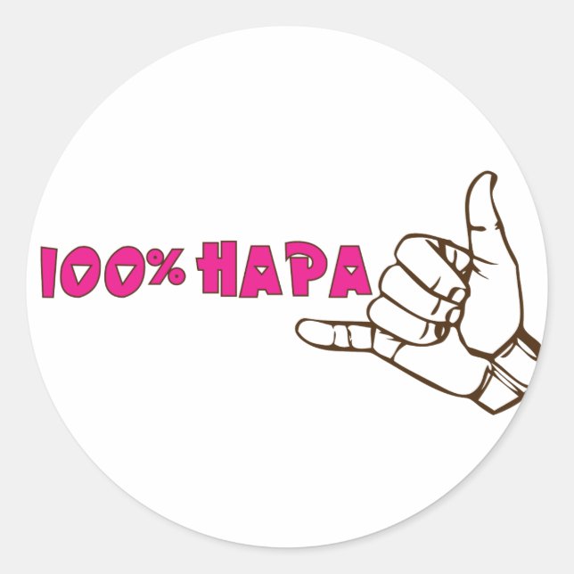 100% Hapa Stickers (Front)