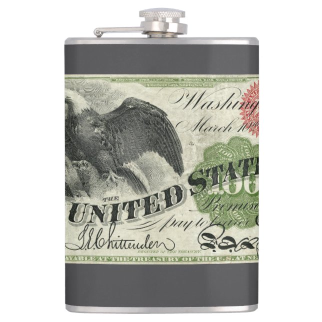 $100 HIP FLASK (Front)