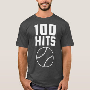 100 Hits Softball Baseball Coach High School Softb T-Shirt