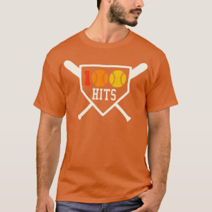 100 Hits Softball Baseball Coach High School Softb T-Shirt
