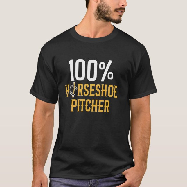100 Horseshoe Pitcher T-Shirt (Front)