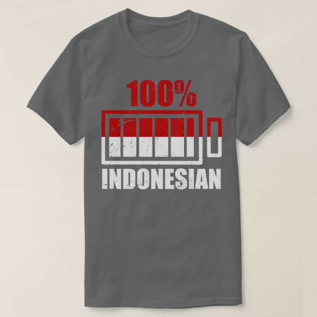 100 Indonesian Indonesia T-Shirt (Design Front)