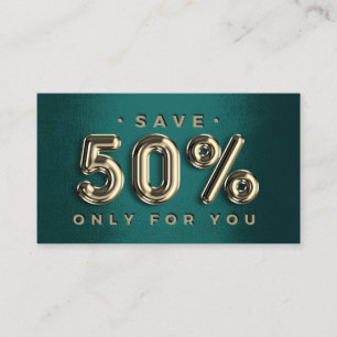 100 INSERT QRCODE 50%OFF Logo Green Gold Professio