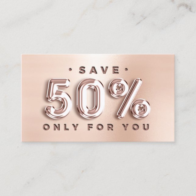 100 INSERT QRCODE 50%OFF ROSE Insert Pink Balloons (Front)