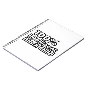 100% Intelligent Black Child Spiral Notebook