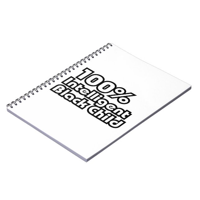 100% Intelligent Black Child Spiral Notebook (Left Side)