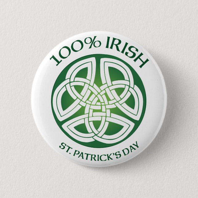 100% Irish Celtic Knot Button (Front)