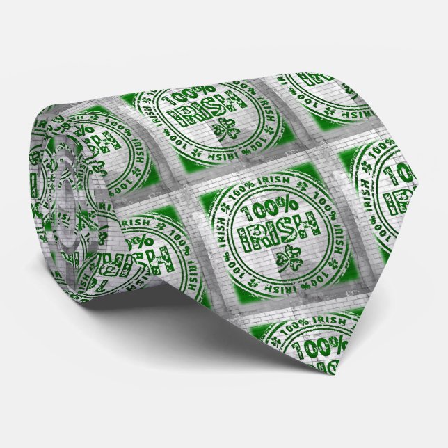 100% Irish Graffiti Wall Tie (Rolled)