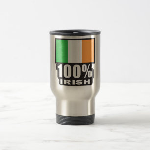 100% Irish/St. Patrick's Day Travel Mug