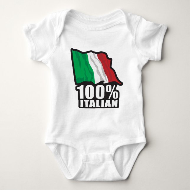100% Italian Baby Bodysuit (Front)