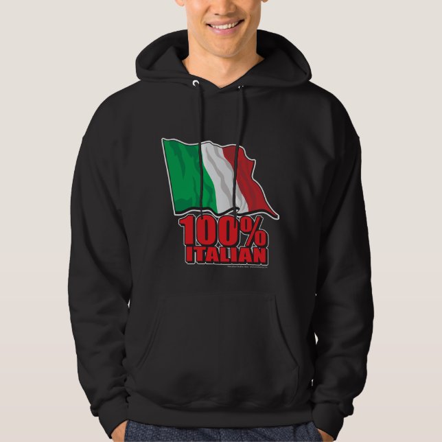 100% Italian Flag Hoodie (Front)