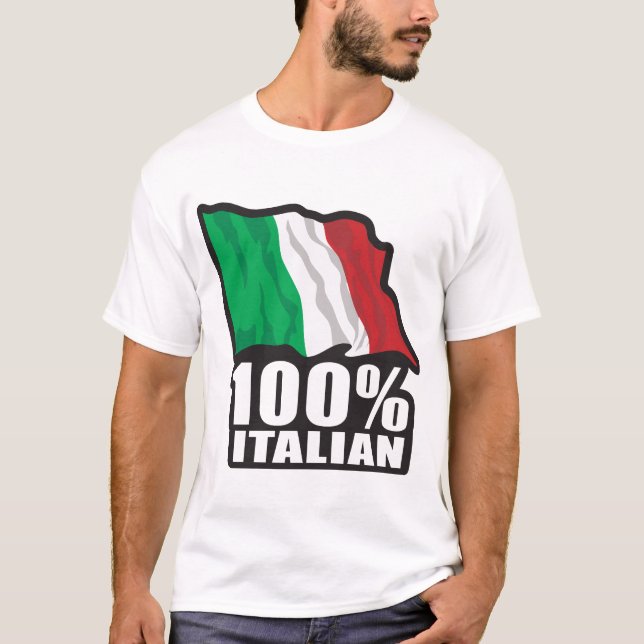 100% Italian Flag T-Shirt (Front)