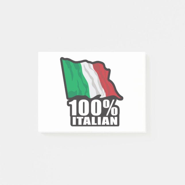 100%-Italian-Flag---Waving Post-it Notes (Front)