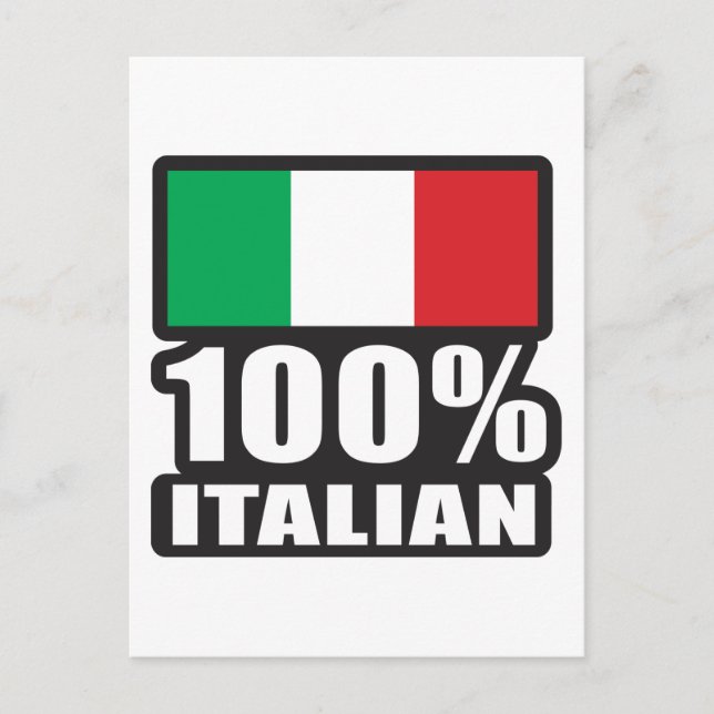 100% Italian Postcard (Front)