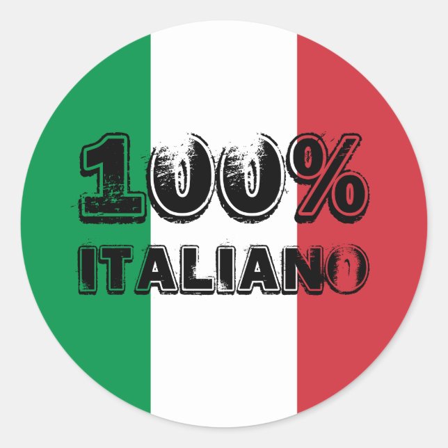 100% Italiano Sticker (Front)