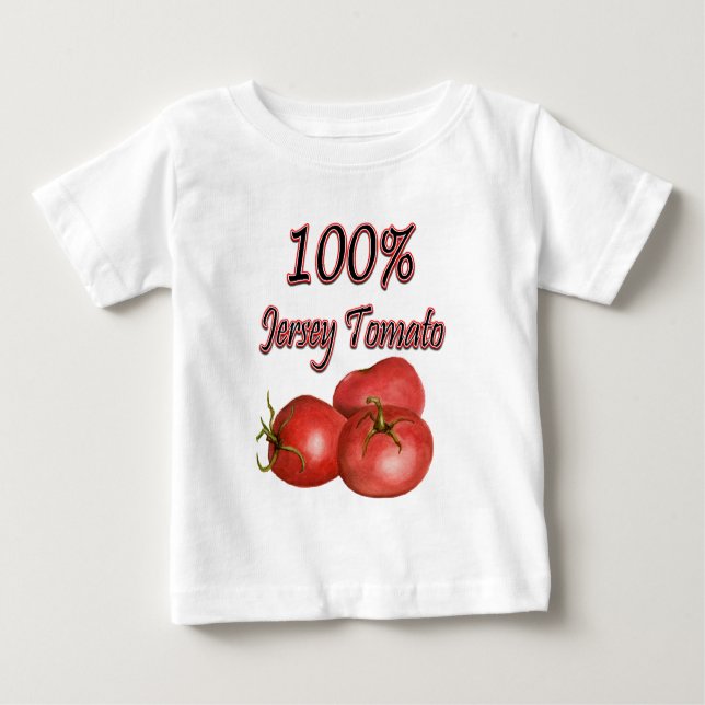 100% Jersey Tomato Baby T-Shirt (Front)
