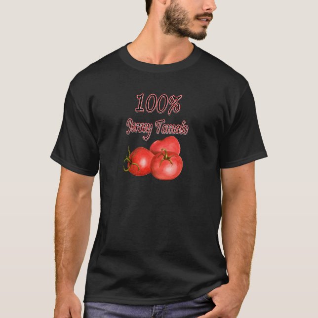 100% Jersey Tomato T-Shirt (Front)